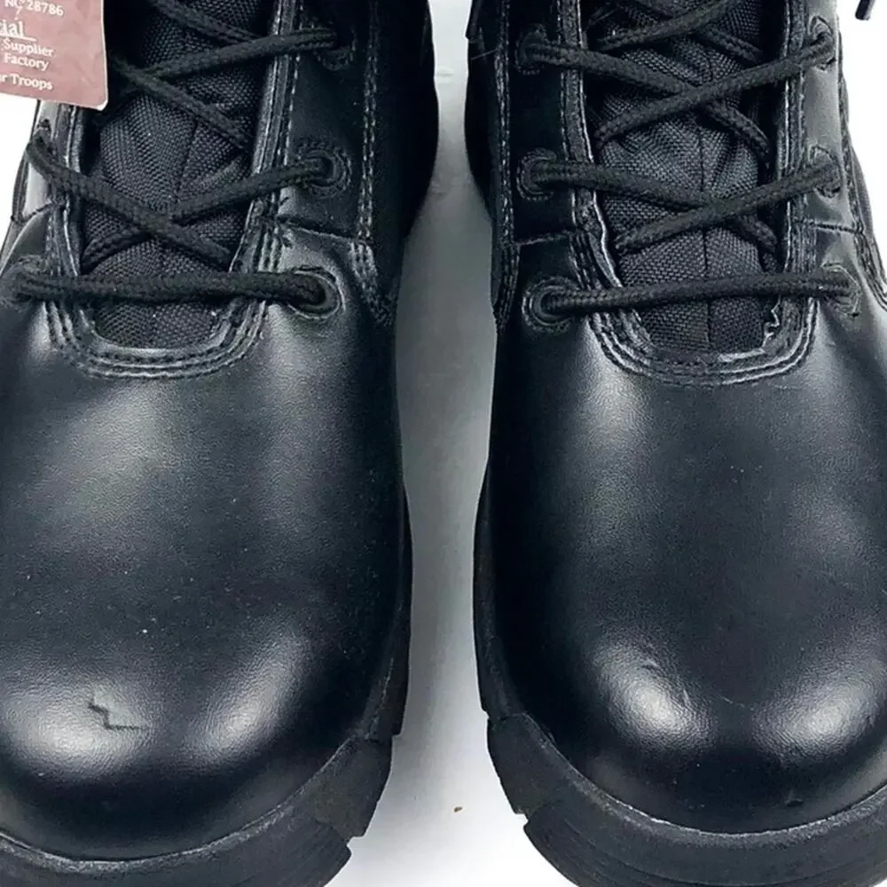 Wellco Men's Black Steel Toe Combat Boots Size 10W